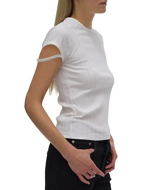 Rib-Knit Cotton T-Shirt商品第4张图片规格展示