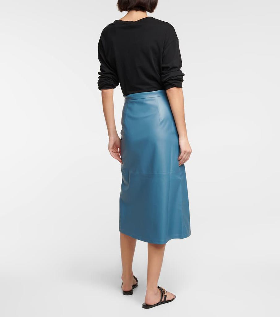 Facella faux leather midi skirt商品第3张图片规格展示
