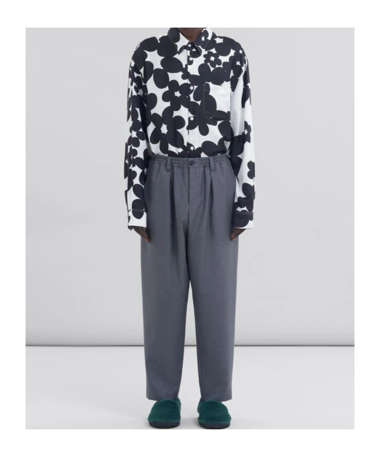 商品【商品预售7天】 Marni|Marni 男士休闲裤 PUMU0017U4TW83900N60 黑色,价格¥4303,第3张图片详细描述