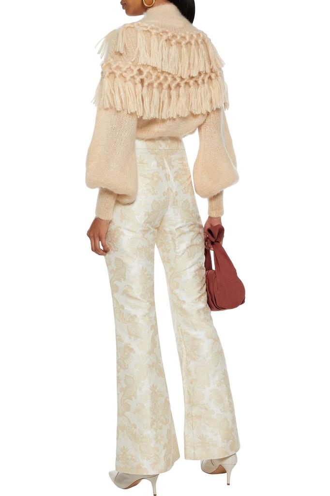 Ladybeetle tasseled brushed mohair and silk-blend sweater商品第3张图片规格展示