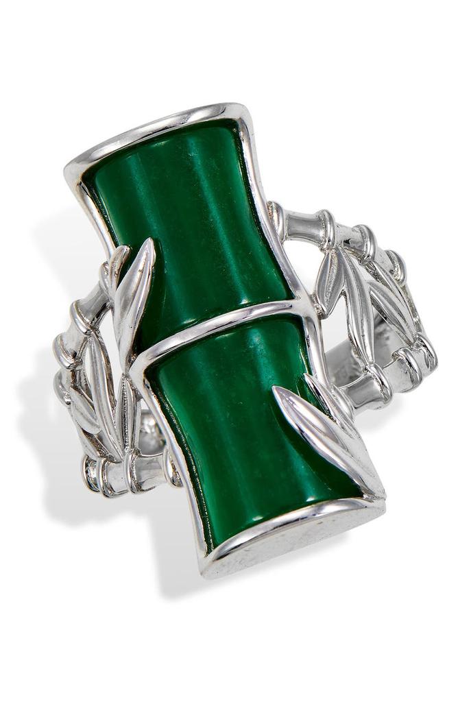 Sterling Silver Jade Bamboo Textured Ring商品第1张图片规格展示