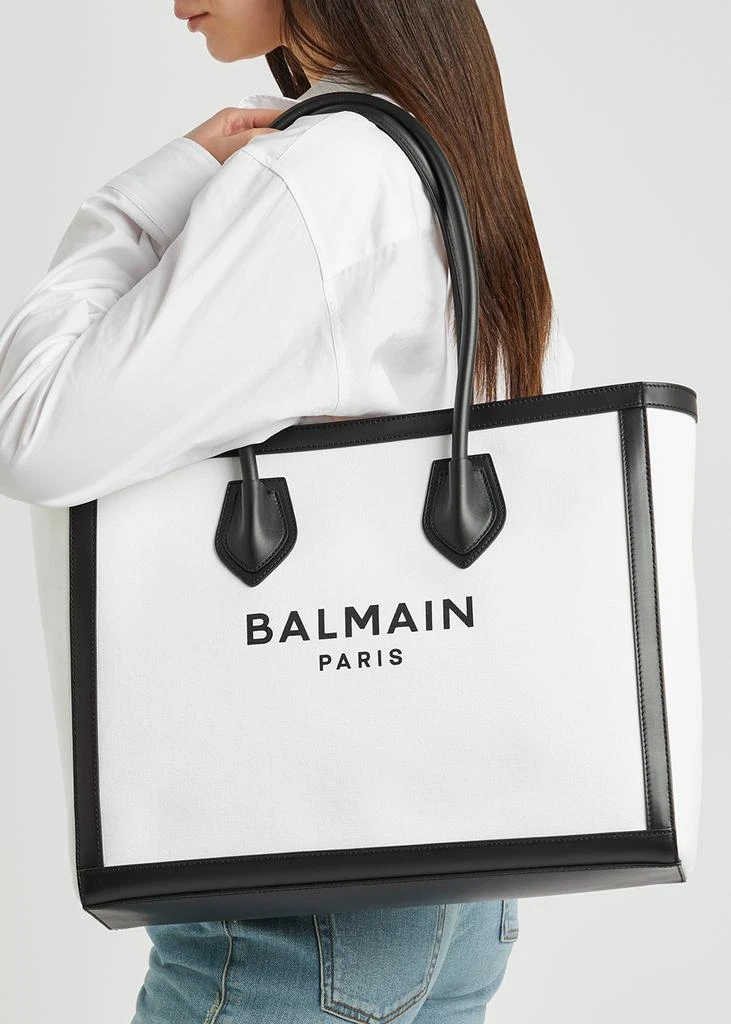 商品Balmain|B-Army 42 monochrome logo canvas tote,价格¥5372,第5张图片详细描述