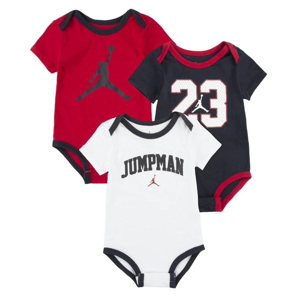 商品Jordan|Baby Boys 3-Pack Jumpman 23 Bodysuits,价格¥188,第1张图片