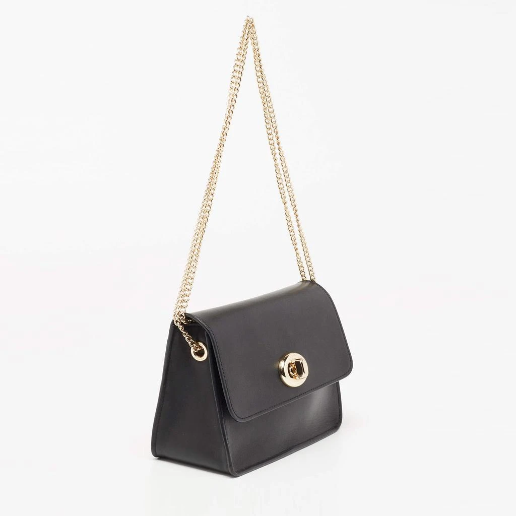 商品[二手商品] Coach|Coach Black Leather Turnlock Chain Crossbody Bag ,价格¥1564,第3张图片详细描述