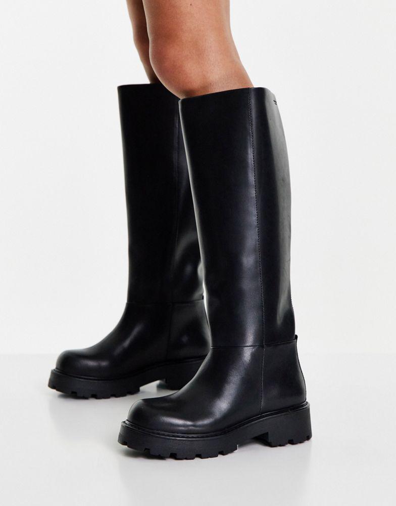 Vagabond Cosmo 2.0 knee high leather boots in black商品第4张图片规格展示