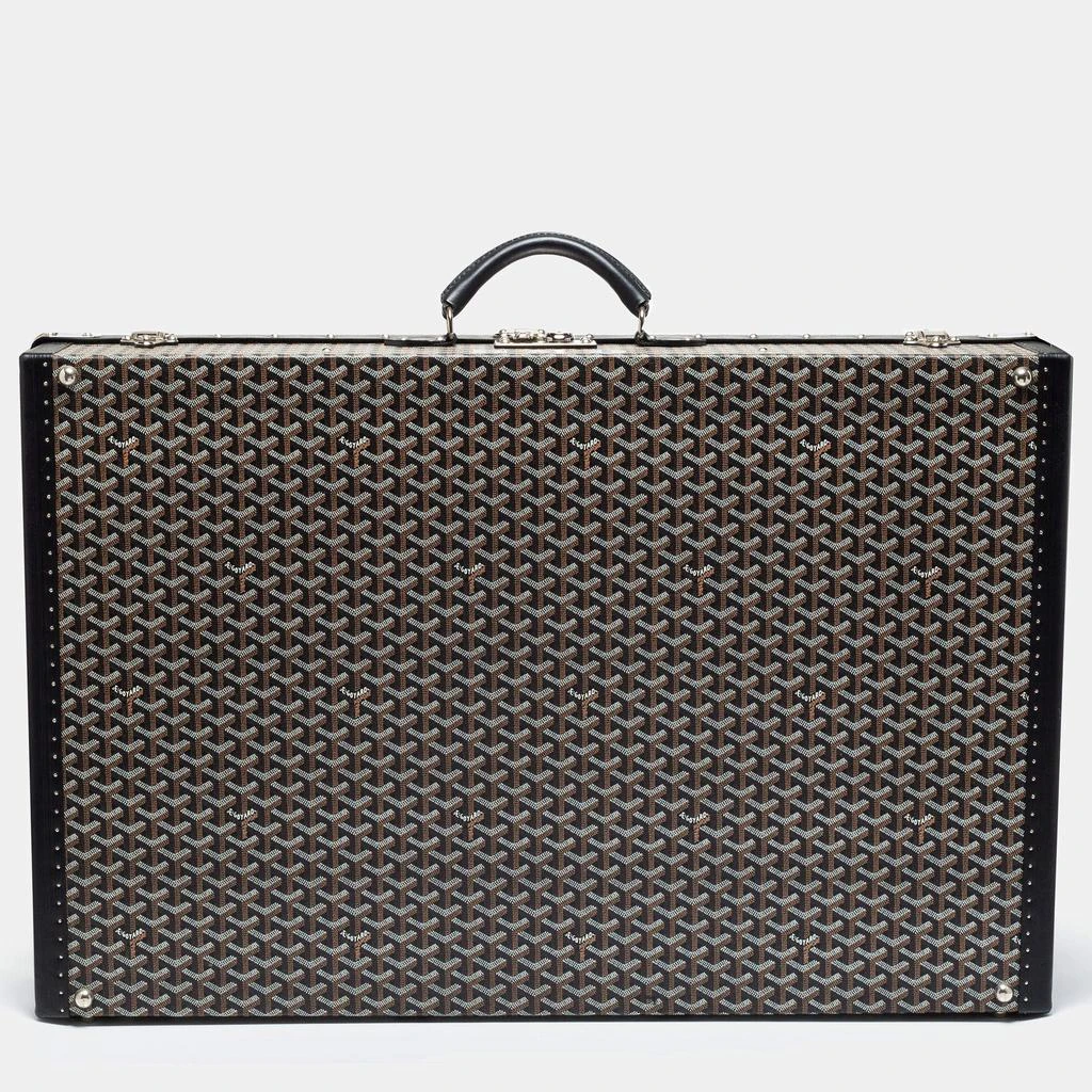 商品[二手商品] Goyard|Goyard Black Goyardine Canvas And Leather Hotel 80 Grand Trunk Case,价格¥34159,第1张图片