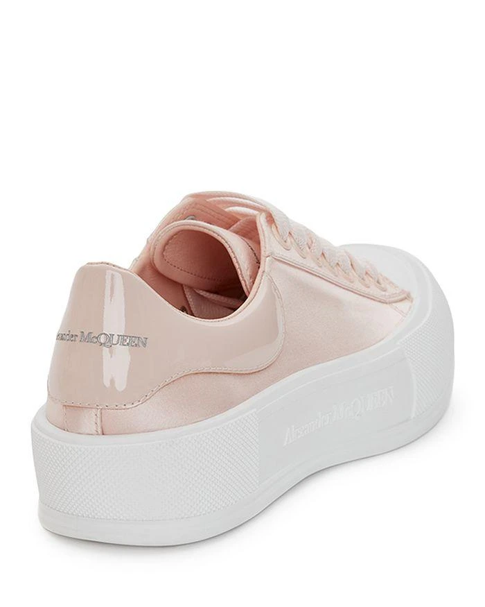 商品Alexander McQueen|Women's Deck Satin Low Top Sneakers,价格¥1303,第3张图片详细描述