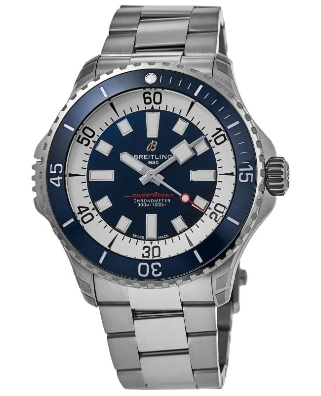商品BREITLING|Breitling Superocean Automatic 46 Blue Dial Steel Men's Watch A17378E71C1A1-SD,价格¥27842,第1张图片