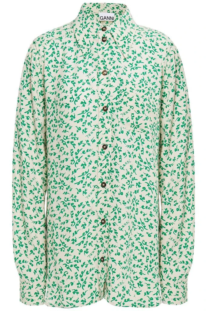 商品Ganni|Printed crepe shirt,价格¥617,第1张图片