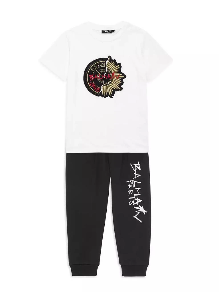 商品Balmain|Little Kid's & Kid's Logo Patch T-Shirt,价格¥1068,第2张图片详细描述