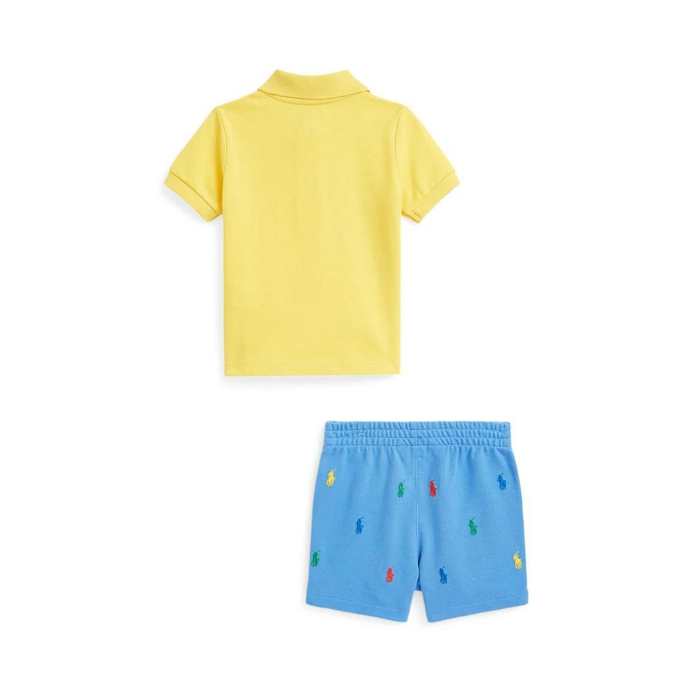 商品Ralph Lauren|Baby Boys Mesh Polo Shirt and Shorts, 2 Piece Set,价格¥311,第2张图片详细描述