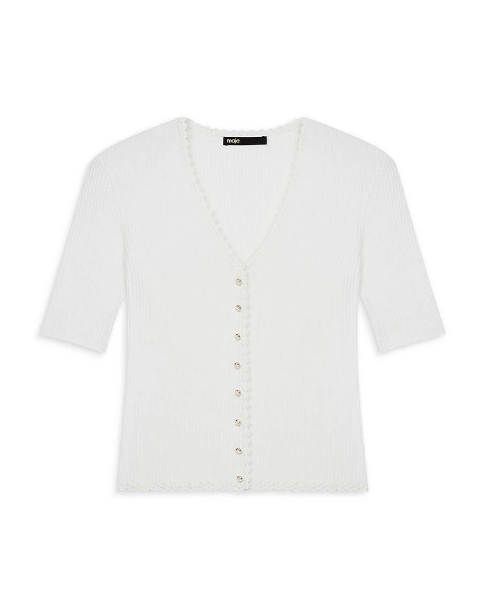 商品Maje|Mani Ribbed Top,价格¥1394,第3张图片详细描述