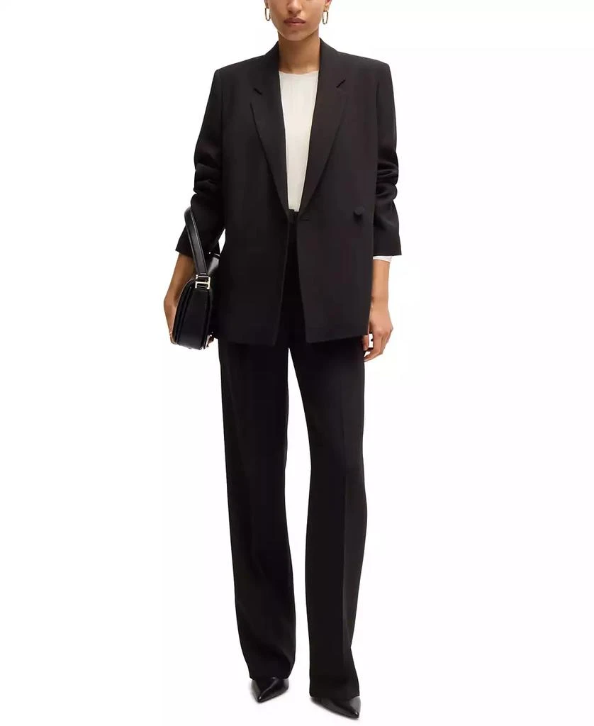 商品Hugo Boss|Women's Pleated Front Long-Sleeved Blouse,价格¥1220,第4张图片详细描述