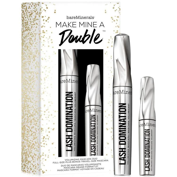 商品BareMinerals|Make Mine a Double - Volumizing Mascara Duo Full-Size Plus Bonus Travel-Size Mascara,价格¥143,第1张图片