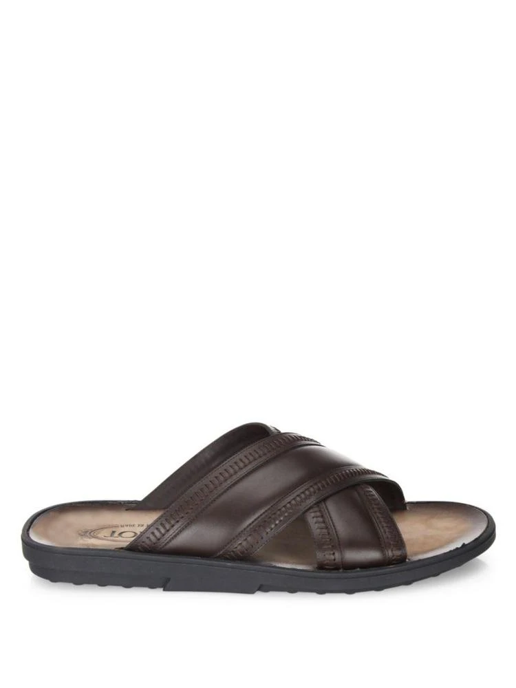 商品Tod's|Crisscross Leather Slides,价格¥2228,第5张图片详细描述