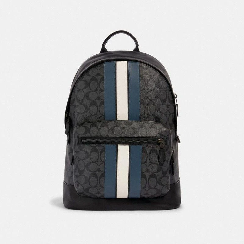 商品Coach|美国直邮 COACH/蔻驰 20冬新款大号男士皮质双肩背包电脑包3001,价格¥4682,第1张图片