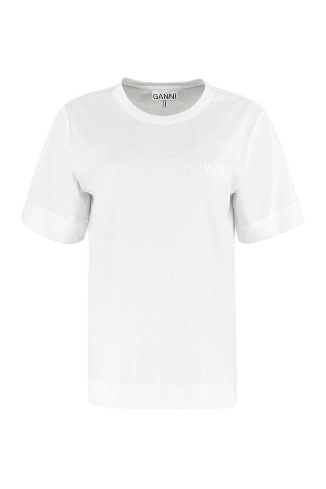 商品Ganni|Ganni Logo Print Crewneck T-Shirt,价格¥421,第1张图片