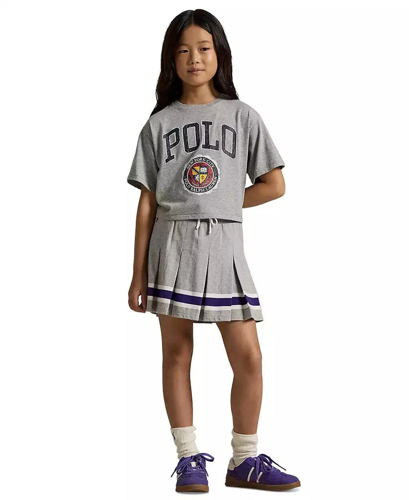 商品Ralph Lauren|Big Girls Striped Pleated Cotton Jersey Skort,价格¥309,第3张图片详细描述