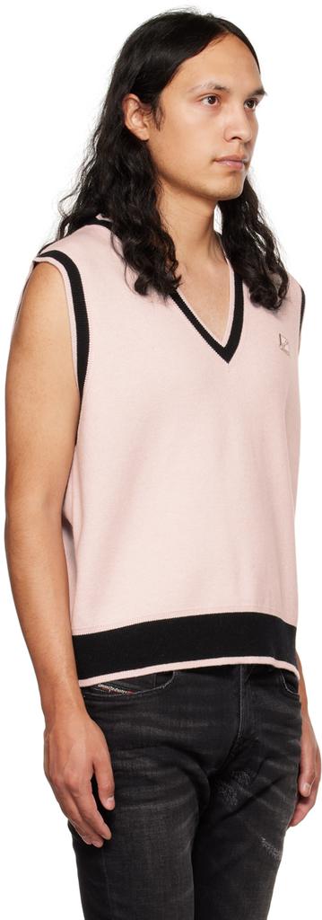 Pink V-Neck Vest商品第2张图片规格展示