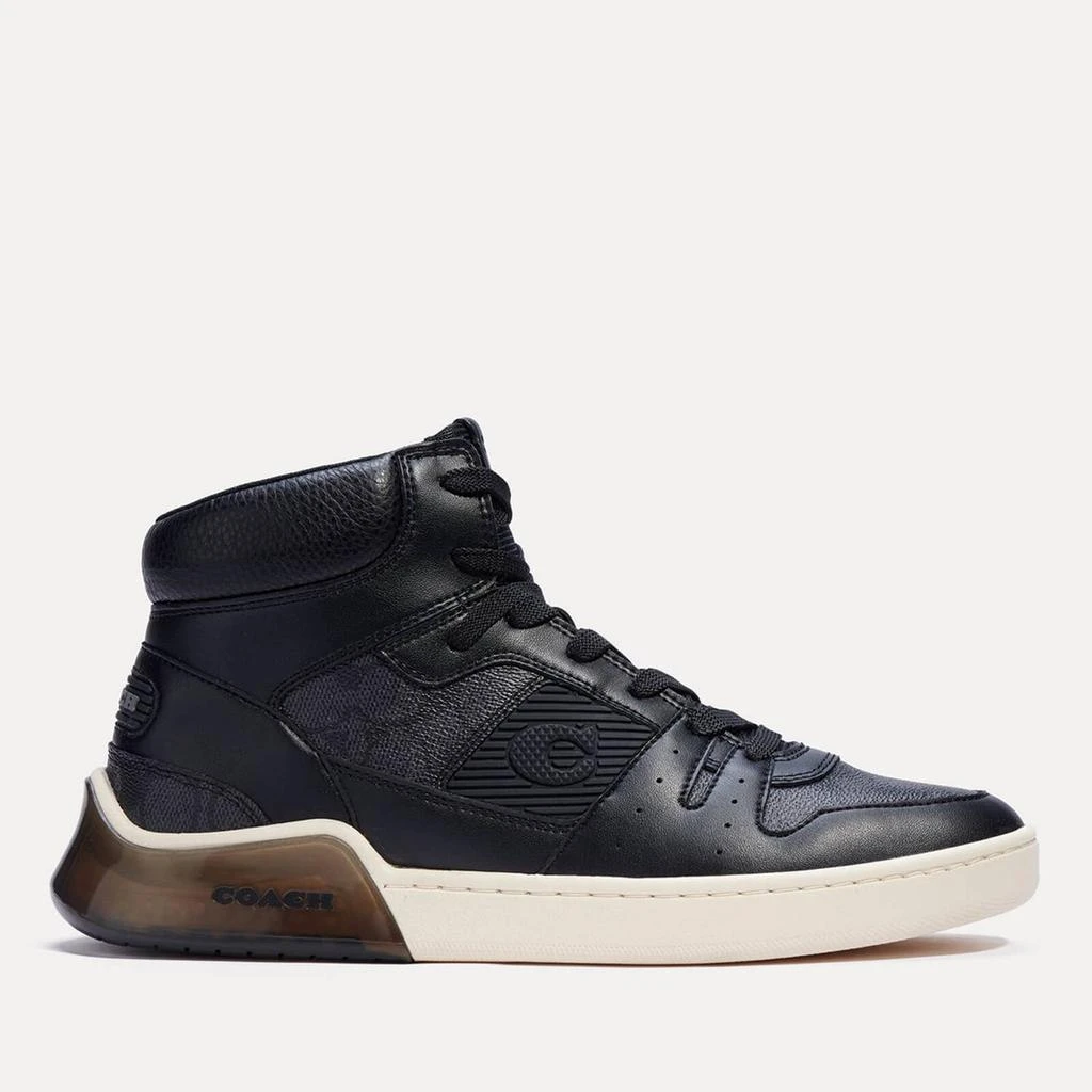 商品Coach|Coach Men's Citysole Leather Hi-Top Trainers,价格¥1187,第1张图片