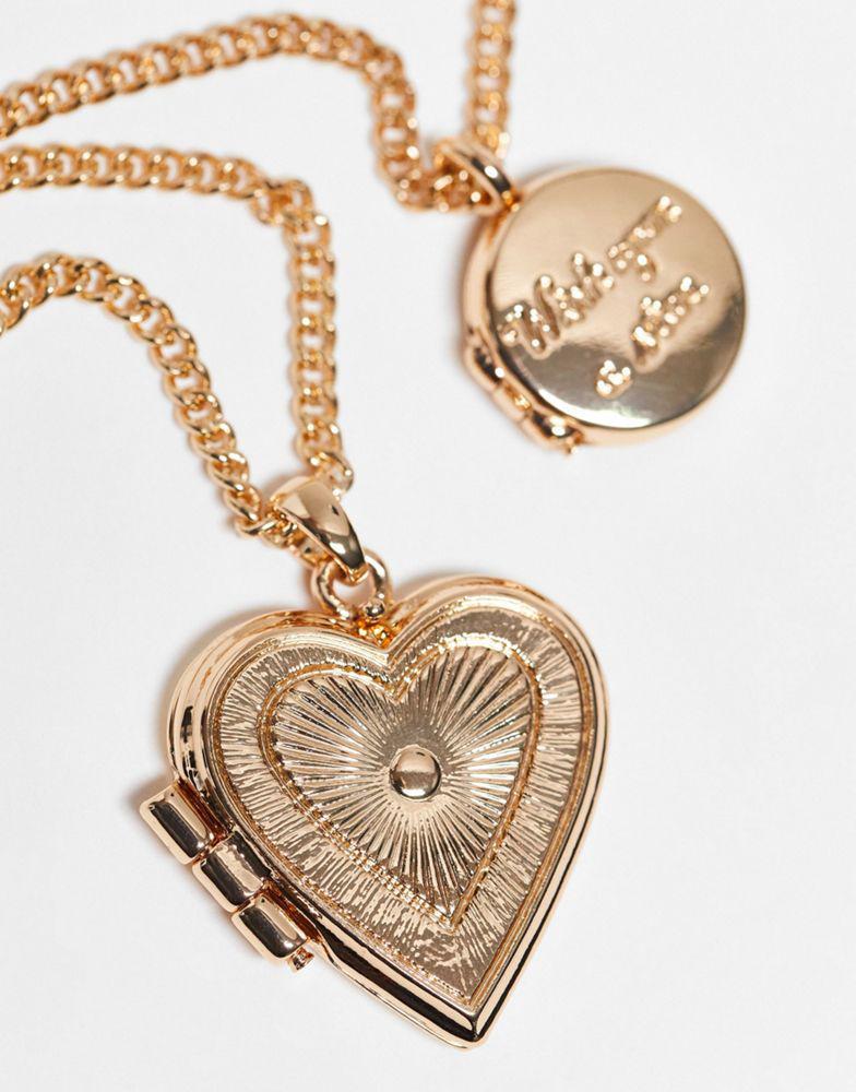 商品Reclaimed Vintage|Reclaimed Vintage multirow locket necklaces in gold,价格¥113,第6张图片详细描述
