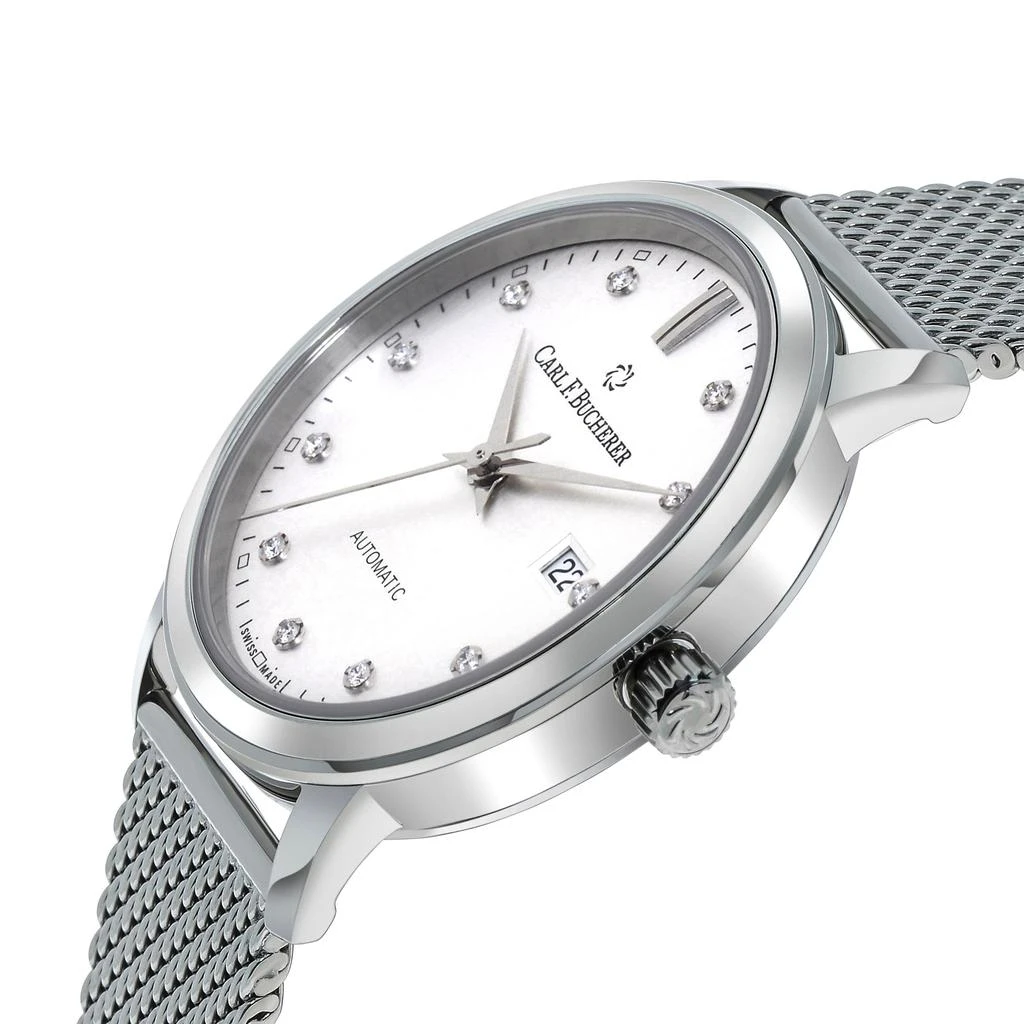 商品Carl F. Bucherer|Carl F. Bucherer Adamavi Date Diamond Stainless Steel Women's Automatic Watch 00.10320.08.17.22,价格¥12912,第2张图片详细描述