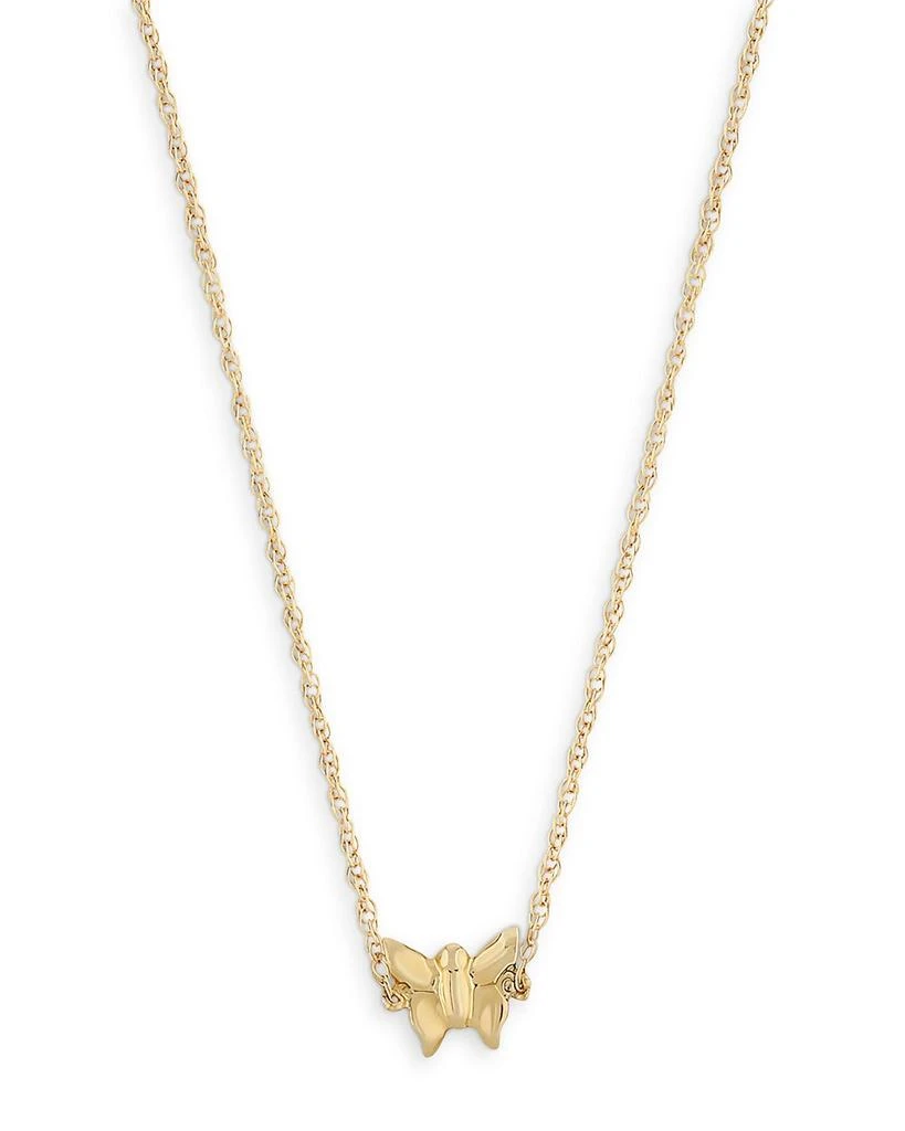 商品Moon & Meadow|14K Yellow Gold Butterfly Pendant Necklace, 18",价格¥1413,第1张图片