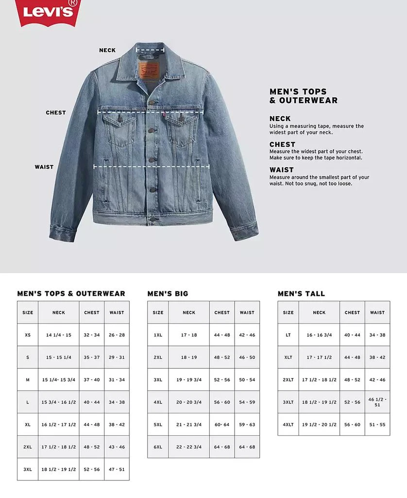 商品Levi's|Men's Regular Fit Stretch Denim Trucker Jacket,价格¥476,第3张图片详细描述