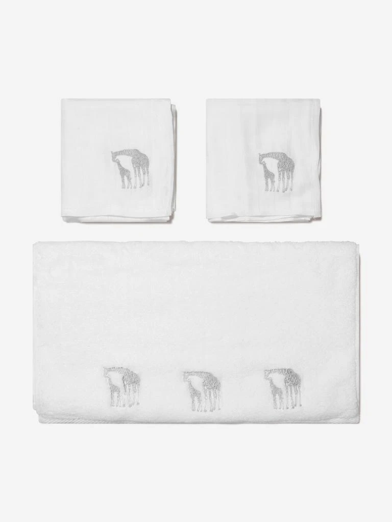 商品Cotton and Company|Cotton and Company Kids Organic Cotton Giraffe Muslin Bathrobe And Towel Set,价格¥815,第1张图片