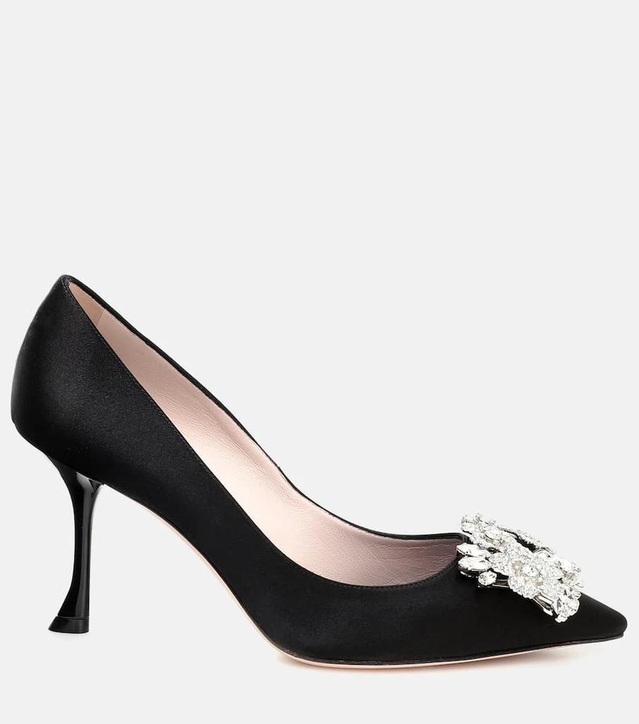 商品Roger Vivier|Flower Strass satin pumps,价格¥15073,第5张图片详细描述