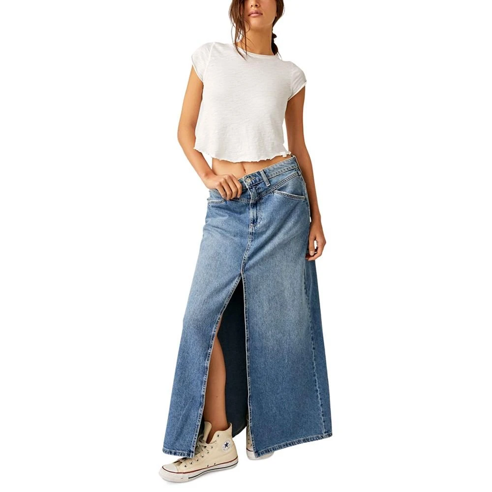 商品Free People|Women's Come As You Are Denim Maxi Skirt,价格¥883,第5张图片详细描述