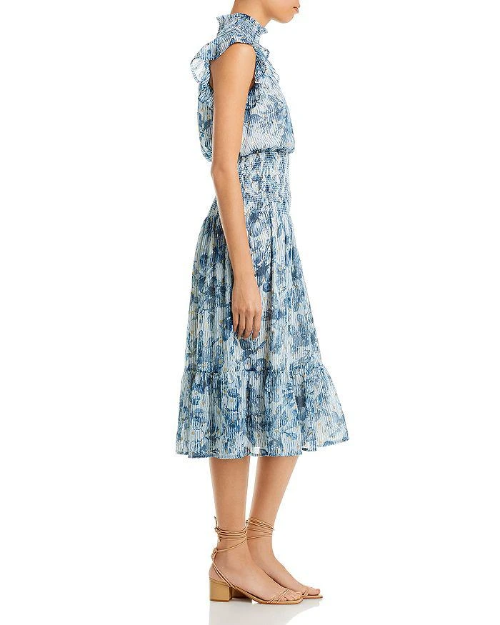 商品AQUA|Floral Print Smocked Midi Dress - 100% Exclusive,价格¥214,第5张图片详细描述