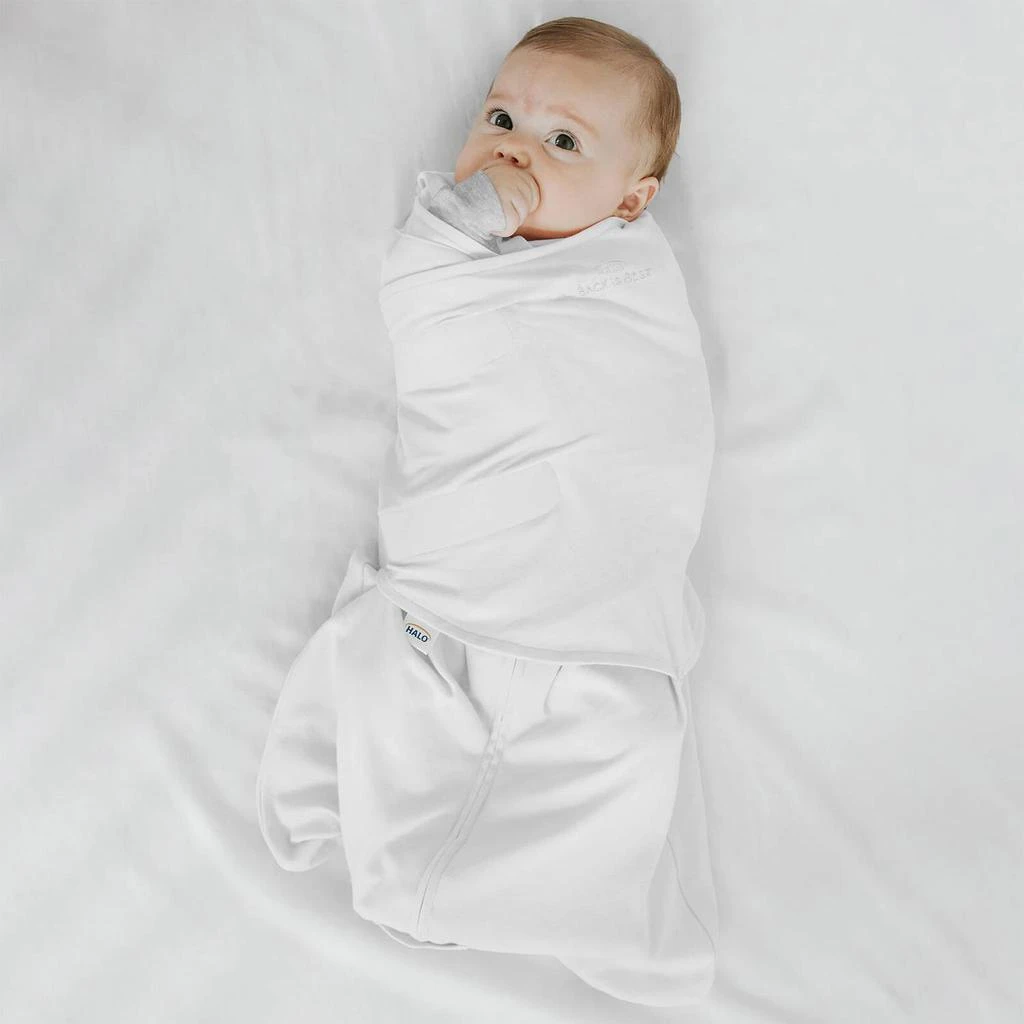 商品The Hut|HALO SleepSack Swaddle 1.5 TOG 100% Cotton - White,价格¥232,第4张图片详细描述