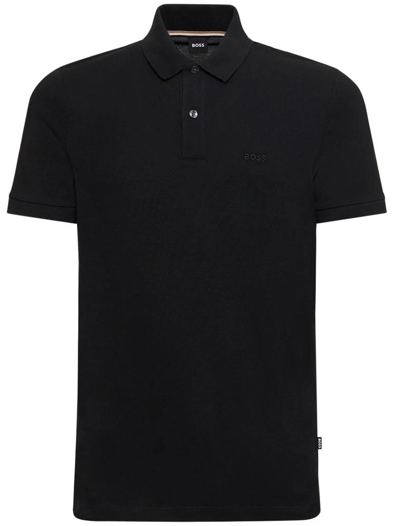 商品Hugo Boss|Pallas Logo Cotton Polo,价格¥704,第1张图片