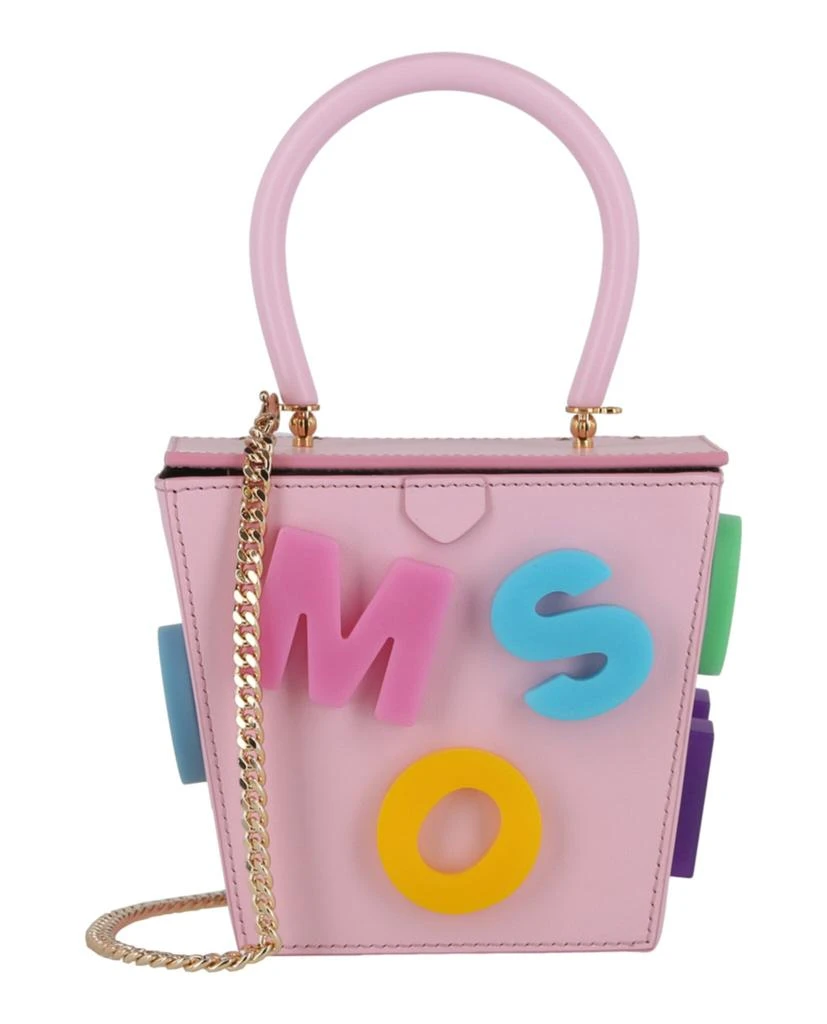 商品Moschino|Alphabet Logo Leather Bucket Bag,价格¥5287,第1张图片