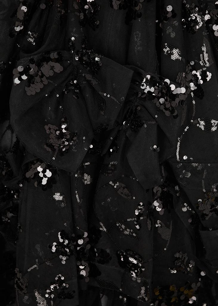 商品Simone Rocha|Black sequin-embellished gathered dress,价格¥7065,第5张图片详细描述