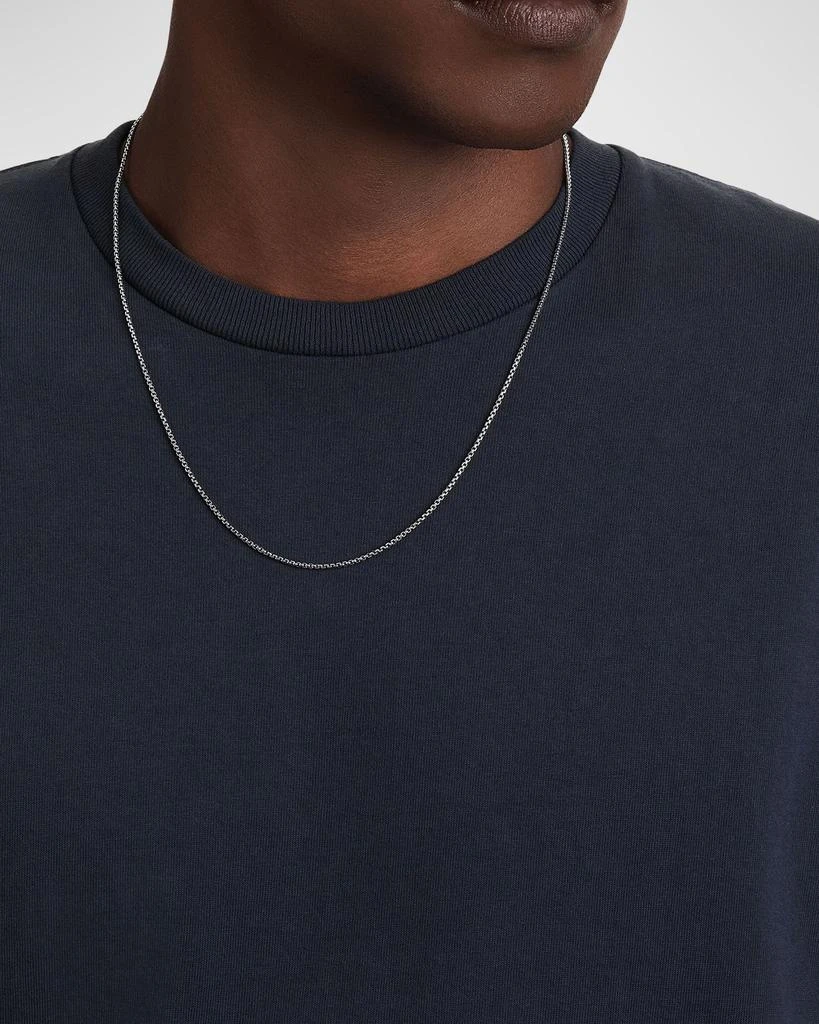 商品David Yurman|1.7mm Men's Box Chain Necklace in Silver,价格¥1376,第2张图片详细描述