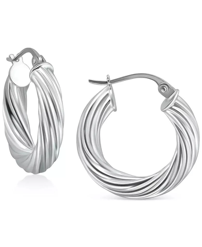 商品Giani Bernini|Wide Twist Small Hoop Earrings, 20mm, Created for Macy's,价格¥211,第1张图片