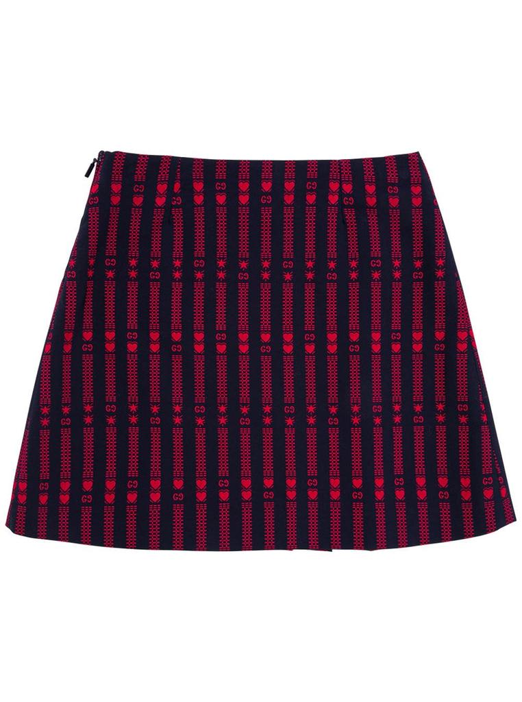 Gucci Cotton Skirt With Stars And Hearts Gg商品第2张图片规格展示