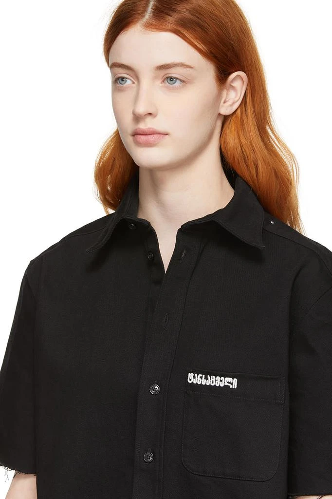 商品Vetements|Black Denim 'God Save Us' Shirt 短袖衬衫,价格¥1955,第4张图片详细描述