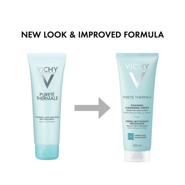商品Vichy|Vichy Pureté Thermale Hydrating Foaming Cream Facial Cleanser, Paraben-free, Alcohol-free, 4.2 Fl. Oz.,价格¥162,第3张图片详细描述
