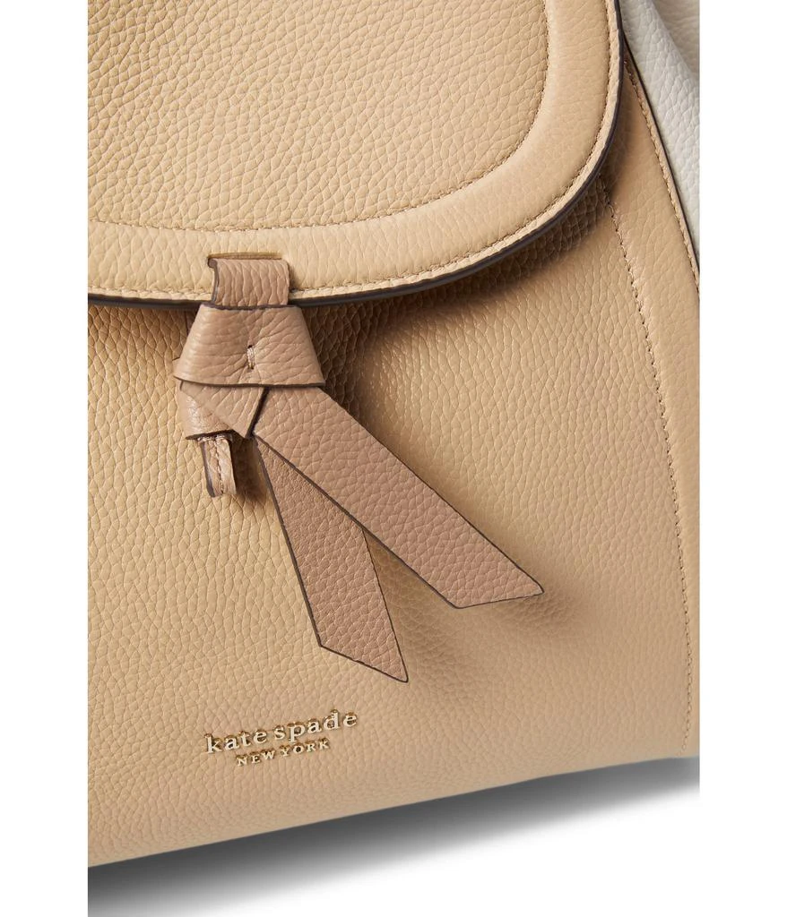 商品Kate Spade|Knott Color-Blocked Pebbled Leather Medium Flap Backpack,价格¥1213,第4张图片详细描述