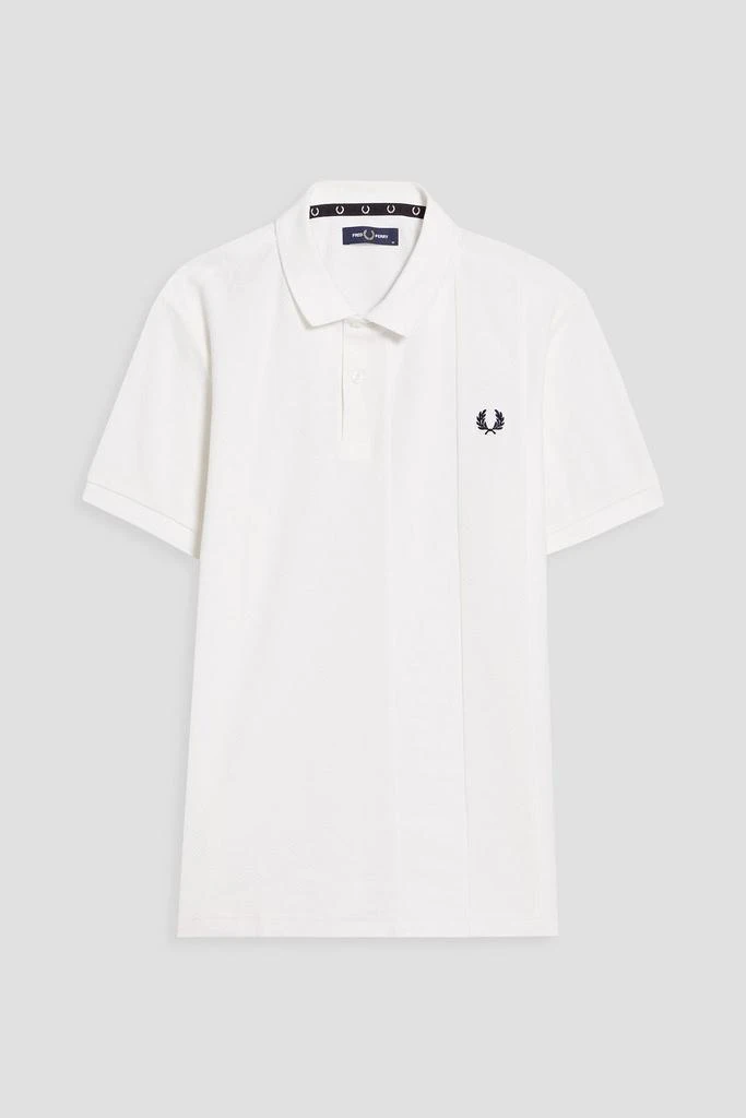 商品Fred Perry|Embroidered jersey-paneled cotton-piqué polo shirt,价格¥225,第1张图片