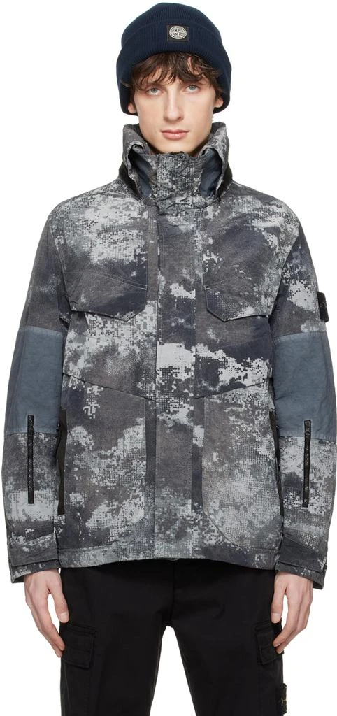 商品Stone Island|Gray Dissolving Grid Jacket,价格¥12078,第1张图片