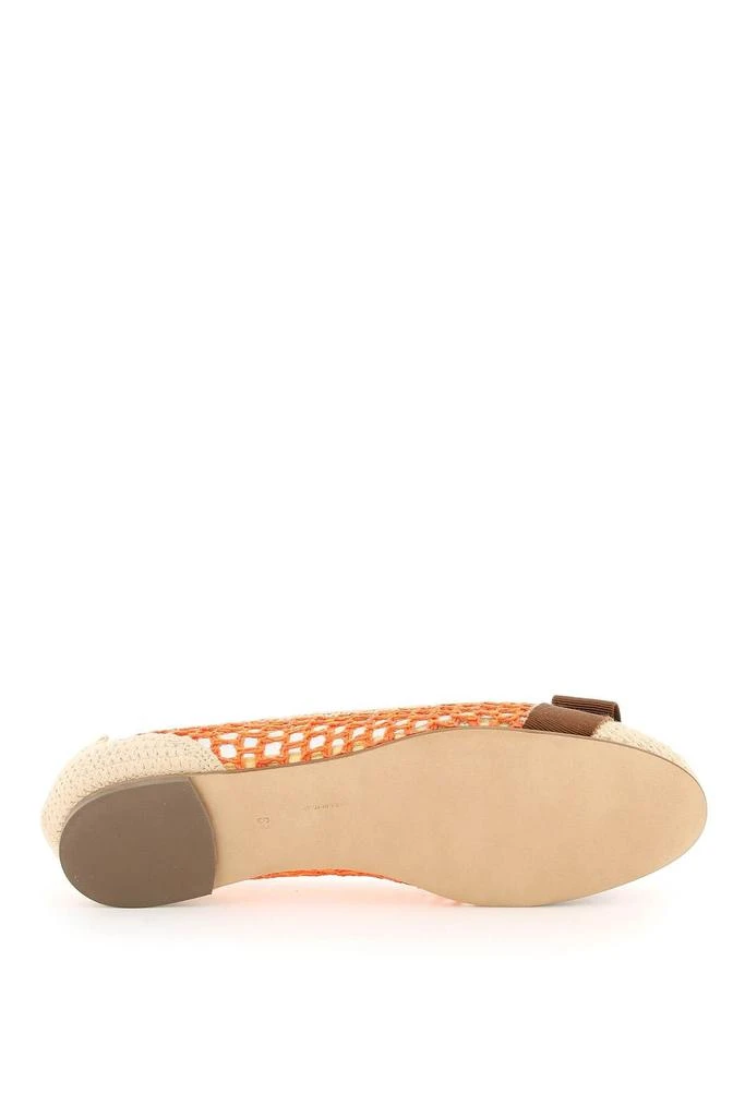 商品Salvatore Ferragamo|VARINA RAFFIA BALLET FLATS,价格¥3417,第5张图片详细描述