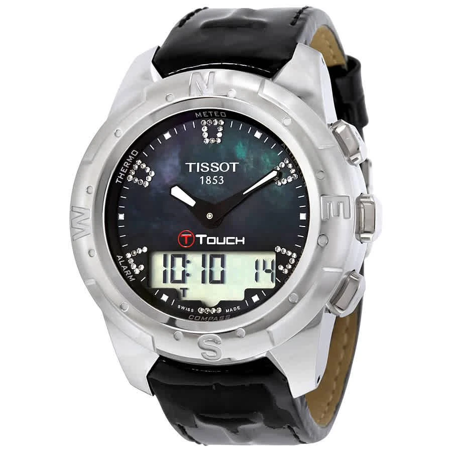商品Tissot|T-Touch II Perpetual Alarm World Time Chronograph Ladies Watch T047.220.46.126.00,价格¥2568,第1张图片