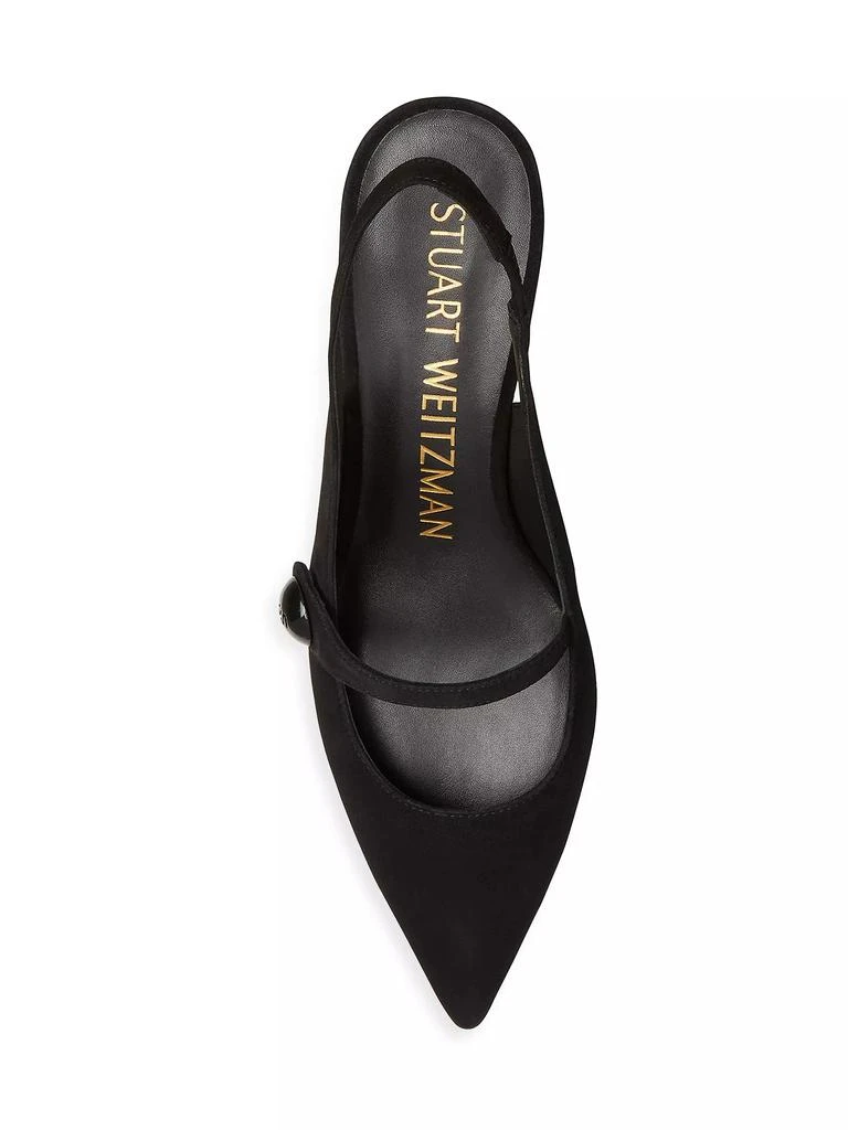 商品Stuart Weitzman|50MM Leather Slingback Pumps,价格¥2966,第5张图片详细描述