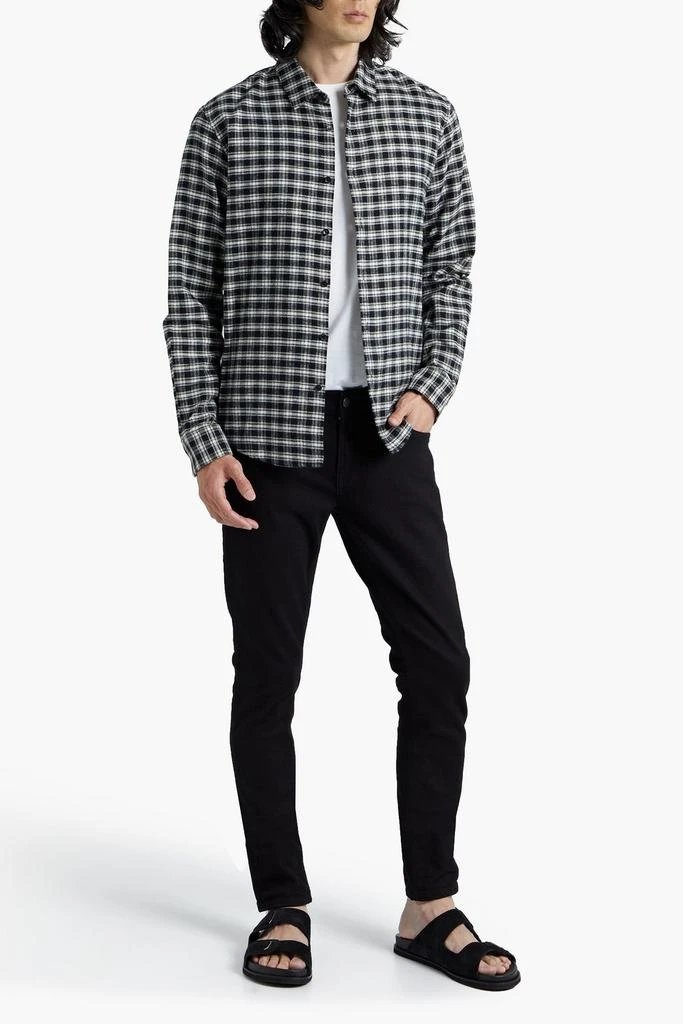 商品Sandro|Checked cotton-flannel overshirt,价格¥533,第2张图片详细描述