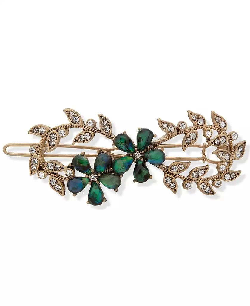 商品Lonna & Lilly|Gold-Tone Crystal & Stone Flower Sprig Hair Barrette,价格¥82,第1张图片