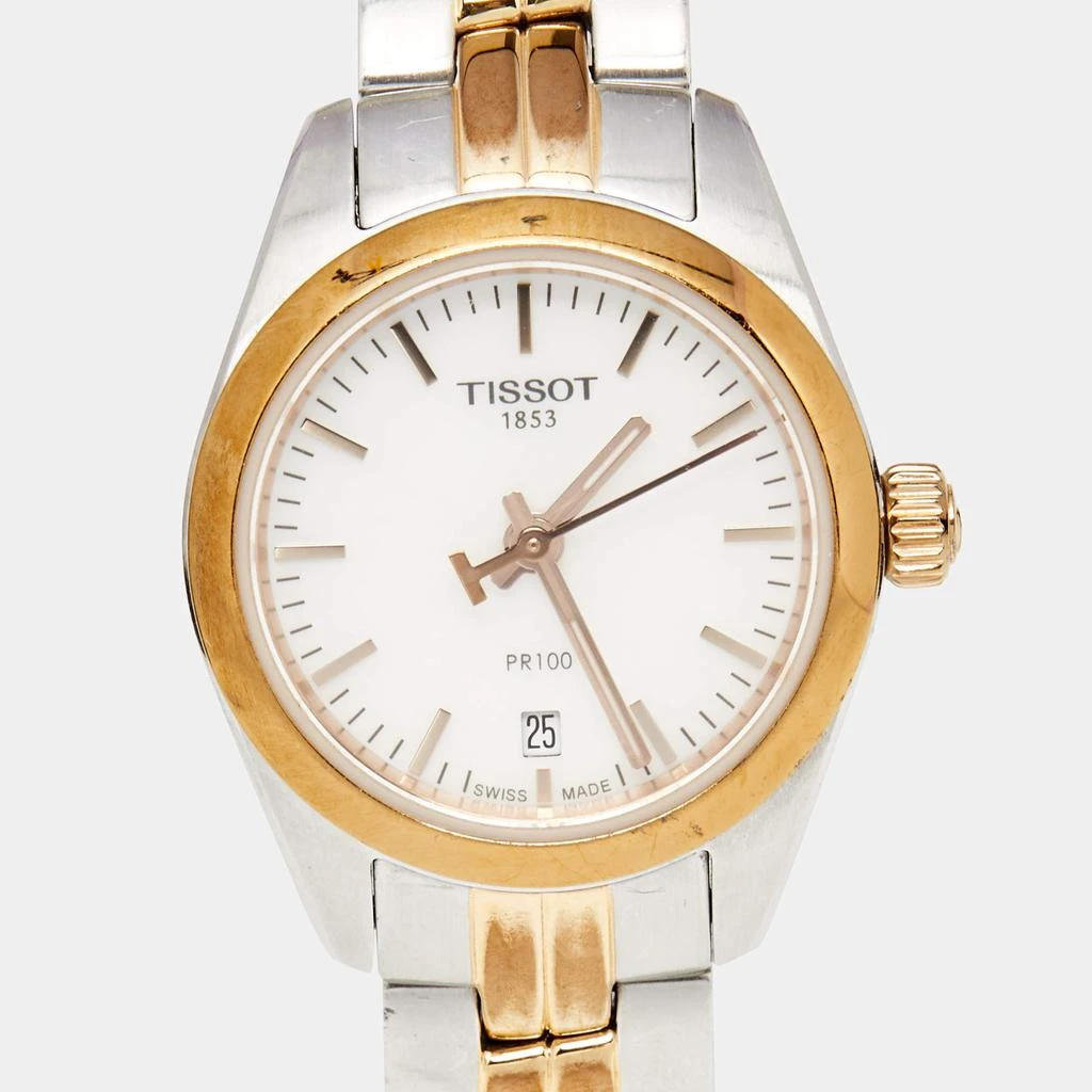 商品[二手商品] Tissot|Tissot Mother of Pearl Two Tone Stainless Steel PR100 T101.010.22.111.01 Women's Wristwatch 25 mm,价格¥2242,第3张图片详细描述